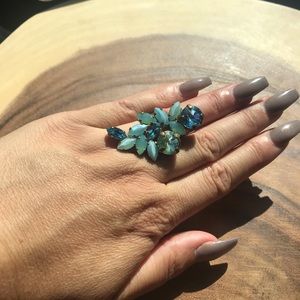 Frangos Antique Finish Bling Adjustable Ring